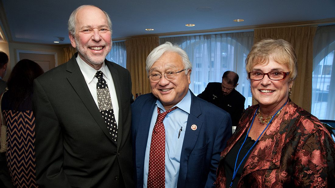 Cynthia Belar, PhD (right), former Rep. Mike Honda (center), and former APA President Donald Bersoff at an Education Leadership Conference reception in 2013 for Rep. Honda. Dr. Belar, APA’s interim CEO in 2016, served as the executive director of the Education Directorate for 14 years.