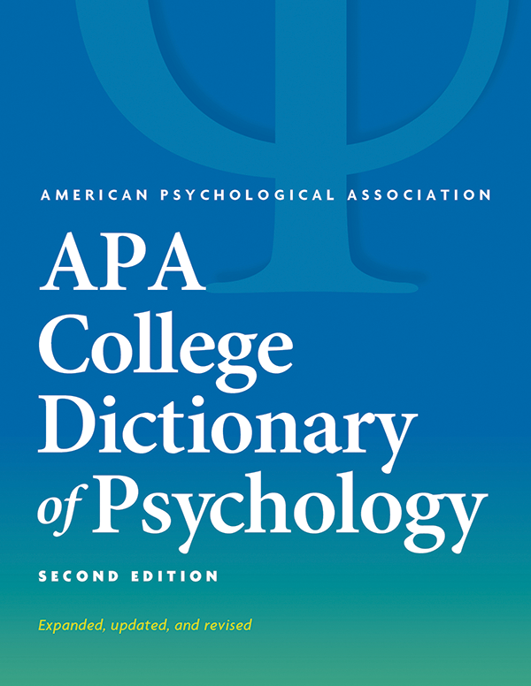 APA College Dictionary of Psychology, Second Edition cover